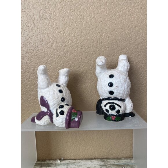 Arnels Other - Vintage Arnels 1980 Upside Down Tumbling Snowman Figurines Set of 2 Handstand Sn